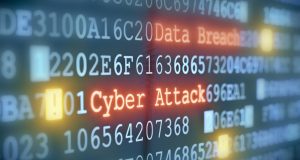 cyber risks, digits on screen