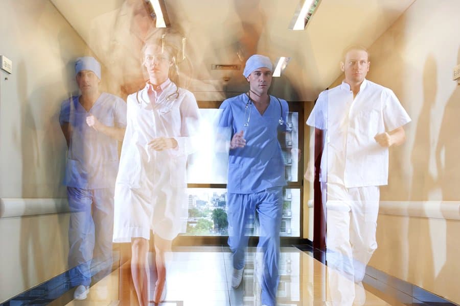 doctors running