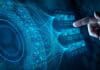 ai computing cybersecurity hand at screen