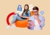 millennials cybersecurity and social media collage illustration, source: Shutterstock