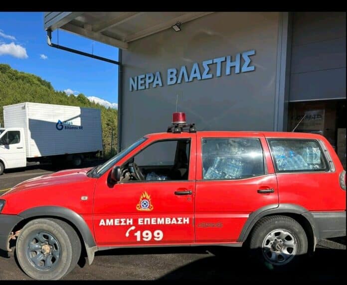Πυροσβστικό Όχημα Πτολεμαΐδα στα Νερά Βλάστης