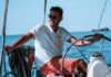Man sailing in boat
