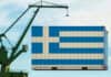 port crane lifting greek container, export visualization, source: Shutterstock