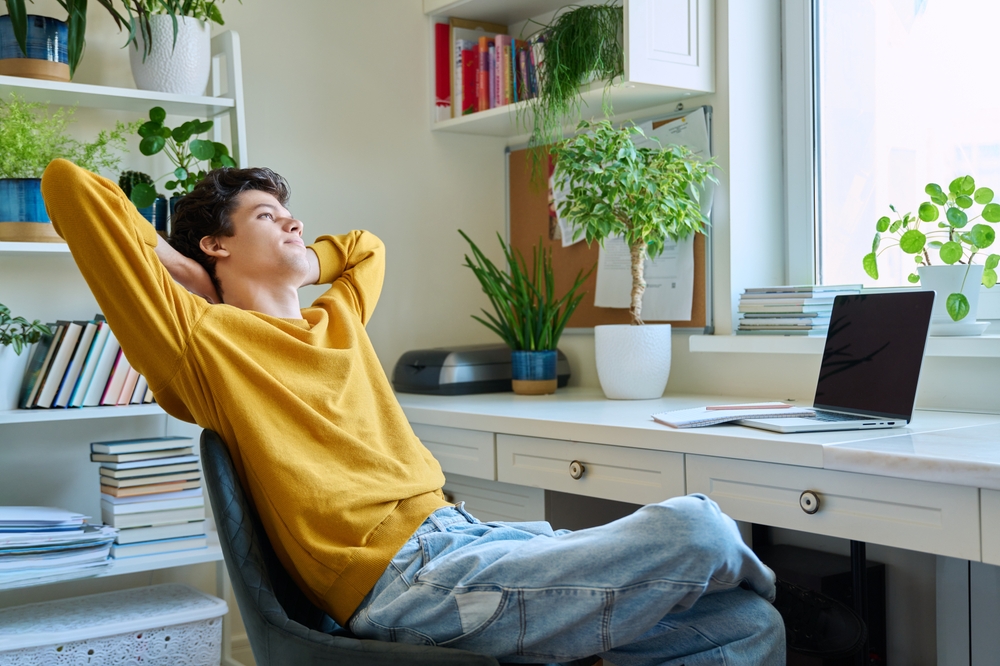 Student at home desk, source: Shutterstock