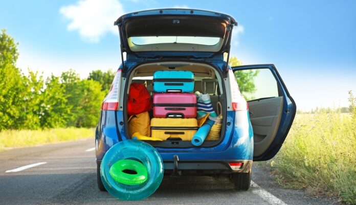 car loaded with luggage