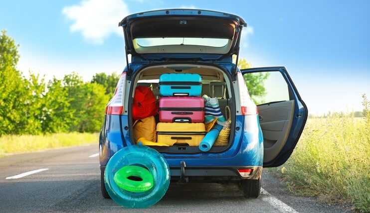 car loaded with luggage