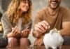 young couple saving money, source: Shutterstock