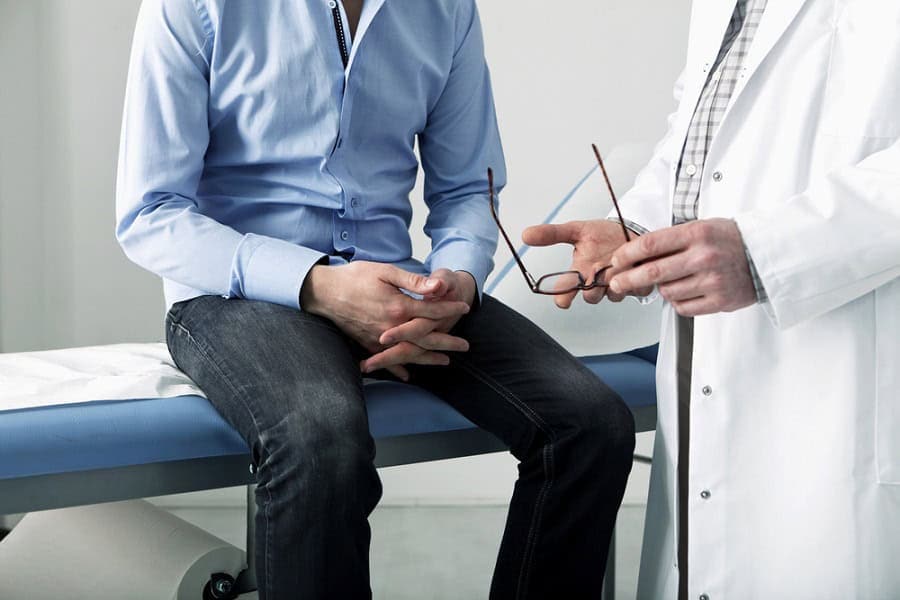 Man at urologist, source: Shutterstock