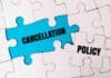 Policy cancellation puzzle concept, source: Shutterstock