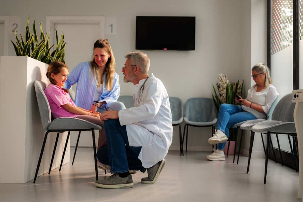 Pediatrician at reception, source: Shutterstock