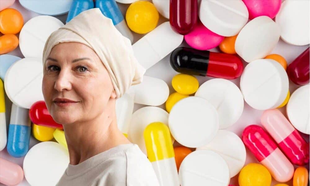 Cancer patient and pills