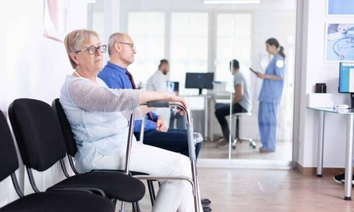 Elders waiting at health center