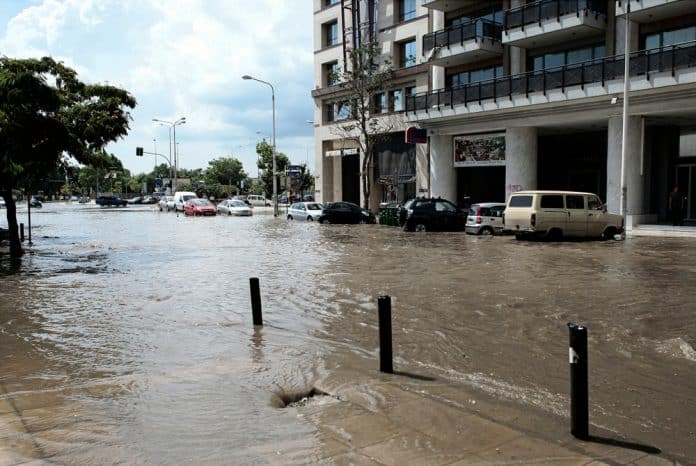 Flooded street, Thessaloniki, source: Shutterstock