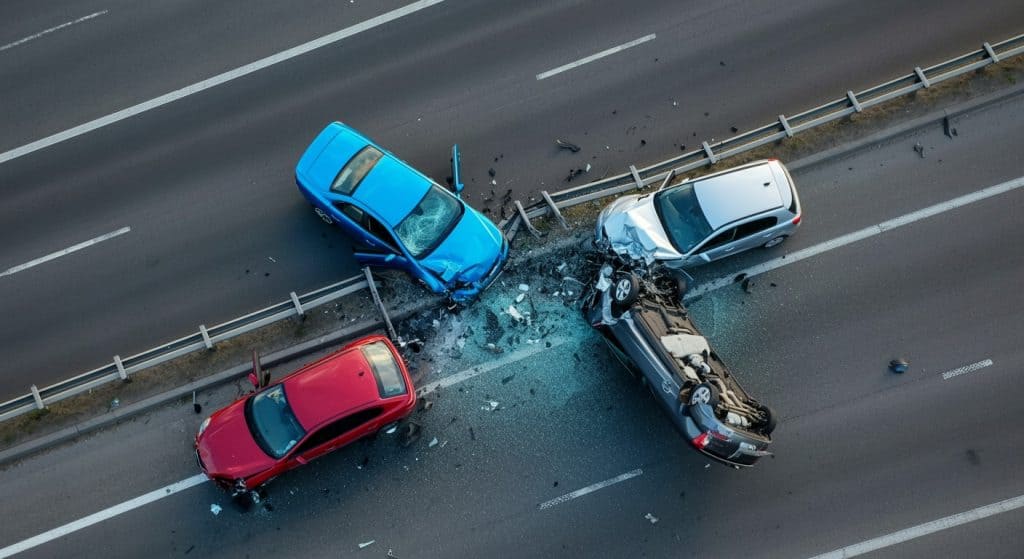 Car accident, quadruple collision, source: Shutterstock