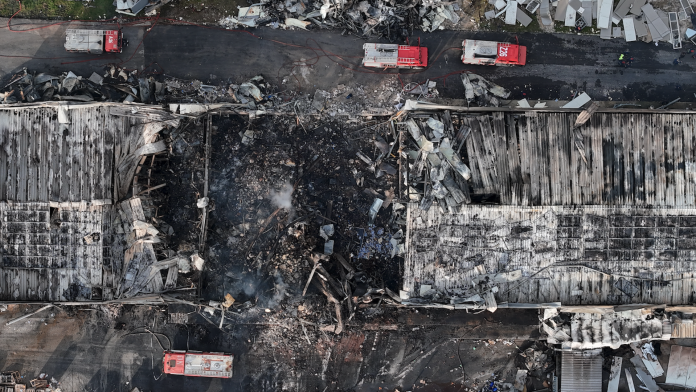 Violanda-factory-after-fire Βιολάντα, κάτοψη εργοστασίου μετά τη φωτιά, πηγή: Καθημερινή