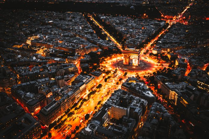 Paris view by night, source: Shutterstock