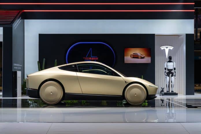 Tesla Cybercab at expo