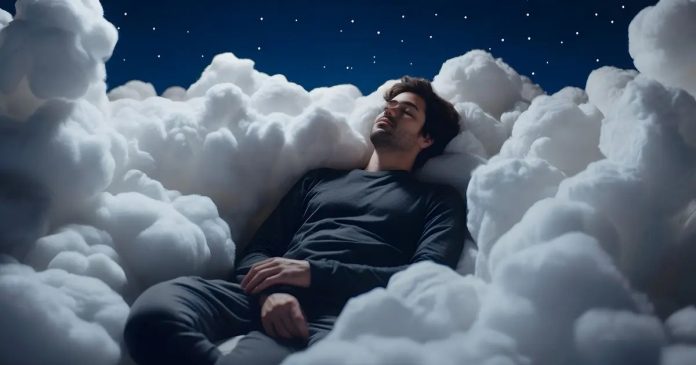 Εθνική Ασφαλιστική, άνδρας κοιμάται στα σύννεφα, εικόνα άρθρου για την Παγκόσμια Ημέρα Ύπνου