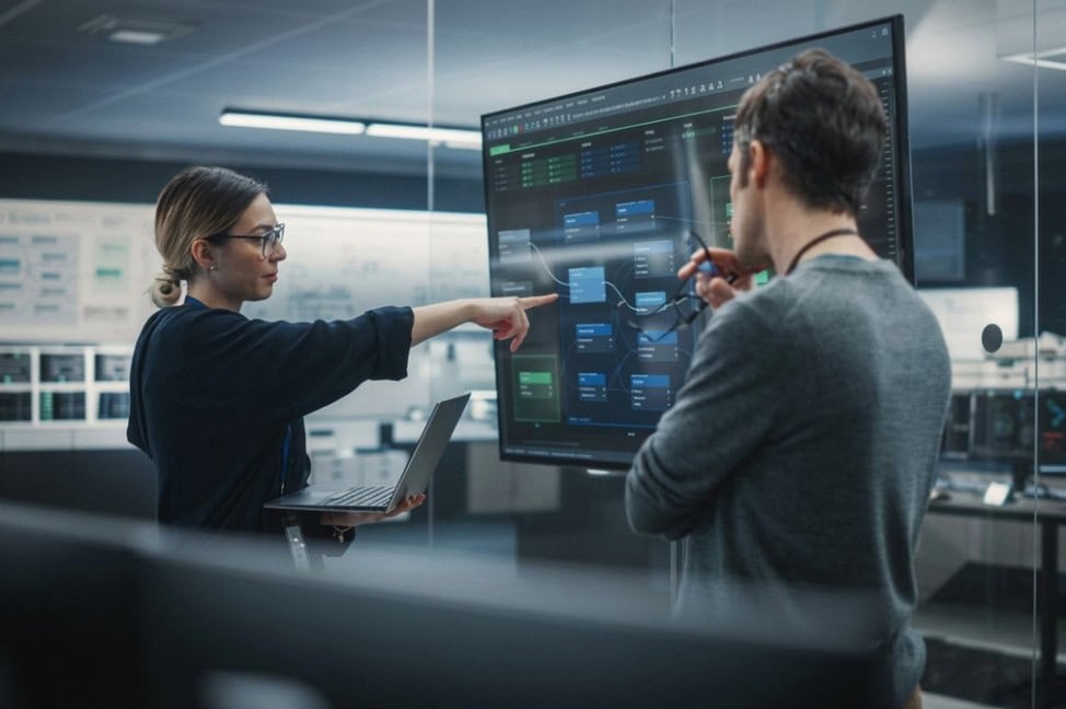 Forscope, εικαστικό με ζευγάρι ειδικών κυβερνοασφάλειας από άρθρο για την κυβερνοασφάλεια στο Δημόσιο