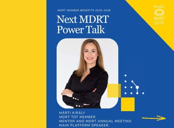 MDRT Power Talk visual, speaker: Márti Király
