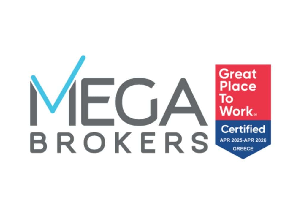 Mega Brokers and Great Place to Work logos