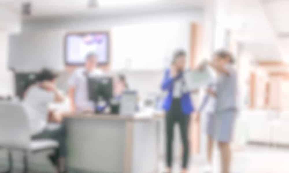 Εσωτερικό ιατρικού κέντρου, θολή εικόνα