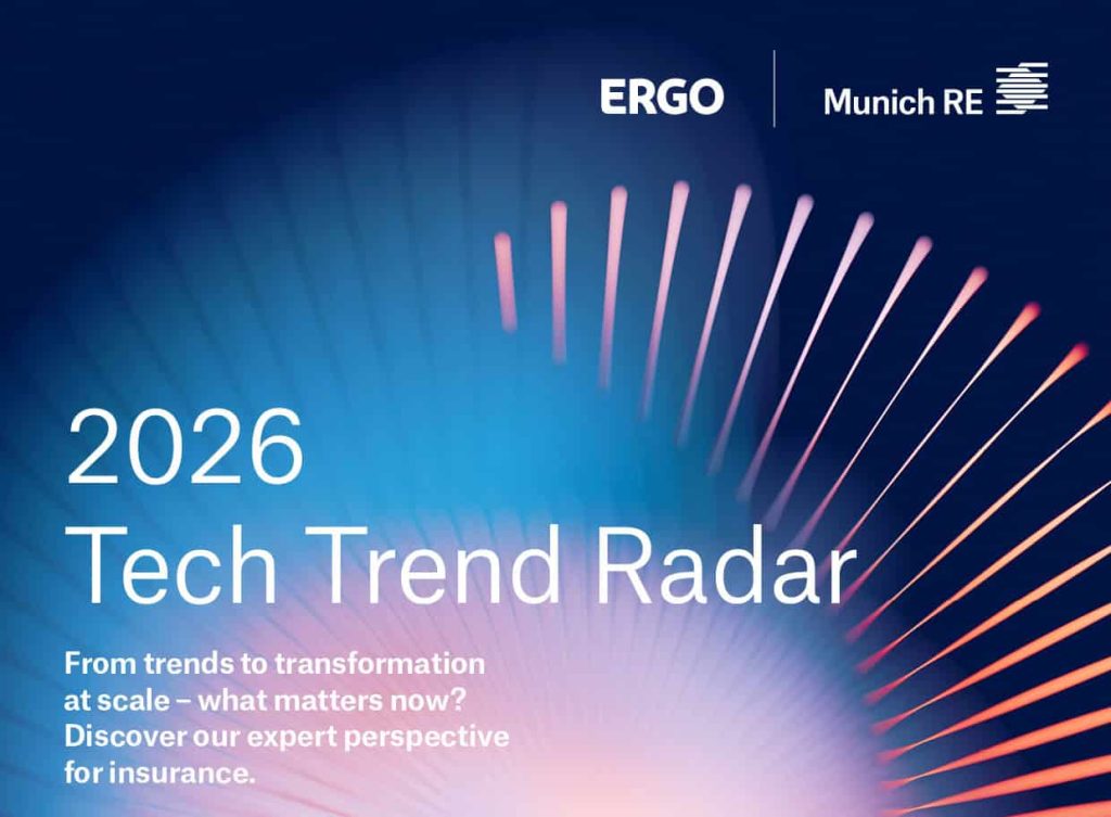 ERGO, Munich Re, Tech Trend Radar 2026, report cover