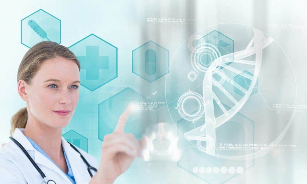 Digital Health and DNA concept