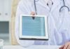 Digital health, doctor giving tablet