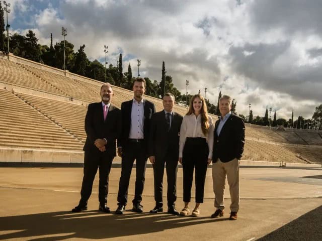 Από αριστερά: Κ. Σεμερτζόγλου, L. Regner, Άγγ. Μπεφών, J. Rohrer, Κ. Λιαρομμάτης