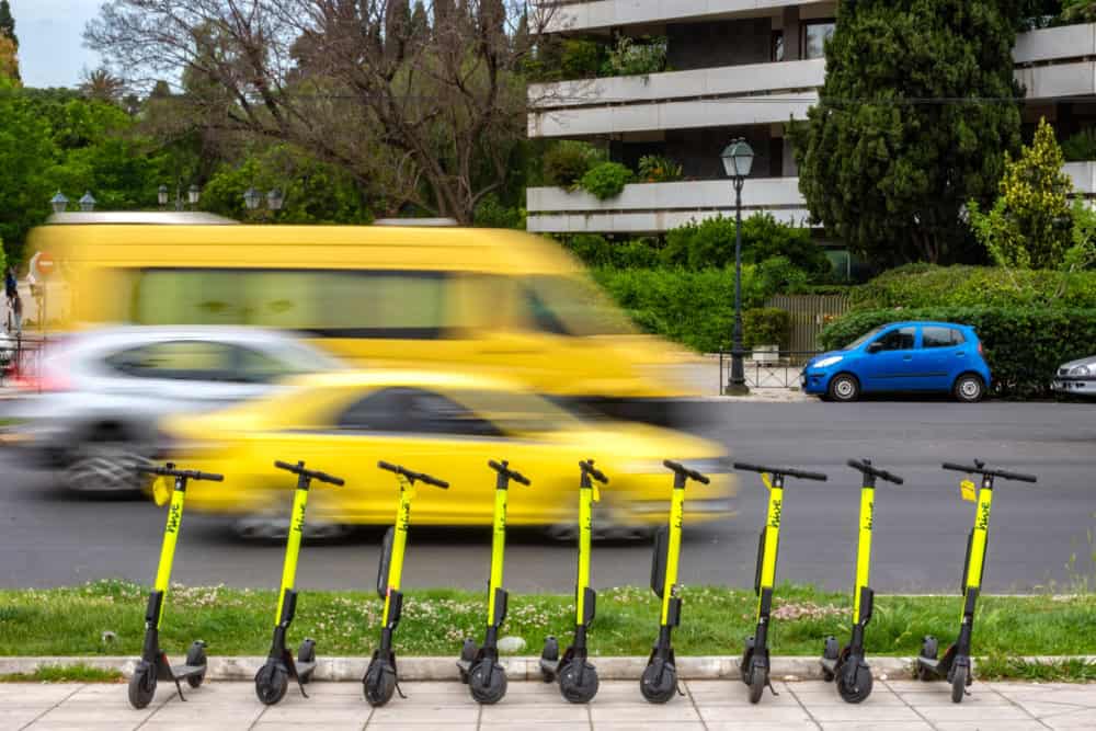Electric scooters in Athens, source: Stefanos Kyriazis / Shutterstock.com