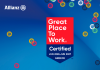 Allianz Great Place to Work visual with logos