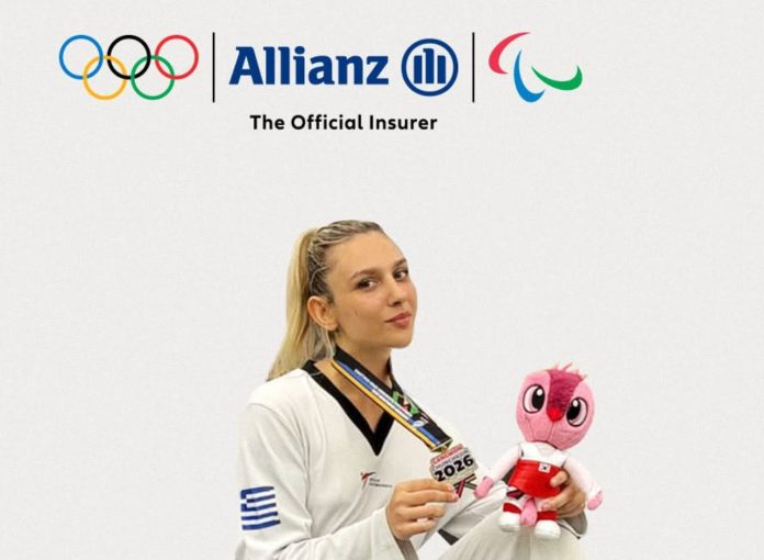 Allianz Greece, εικαστικό με αθλήτρια Γκένια Τζουμακίδου