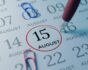 August 15th on calendar, source: Shutterstock