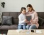 Mother and daughter with tablet