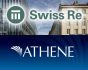 Swiss Re and Athene logos with background