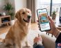 Hoolie AI app, σκύλος και ιδιοκτήτης με smartphone