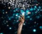 Human and technology concept with hand and cloud of lights, source: Shutterstock