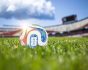 FIFA WORLD CUP 2026, μπάλα σε συννεφιασμένο γήπεδο, πηγή: Nomi2626 / Shutterstock.com